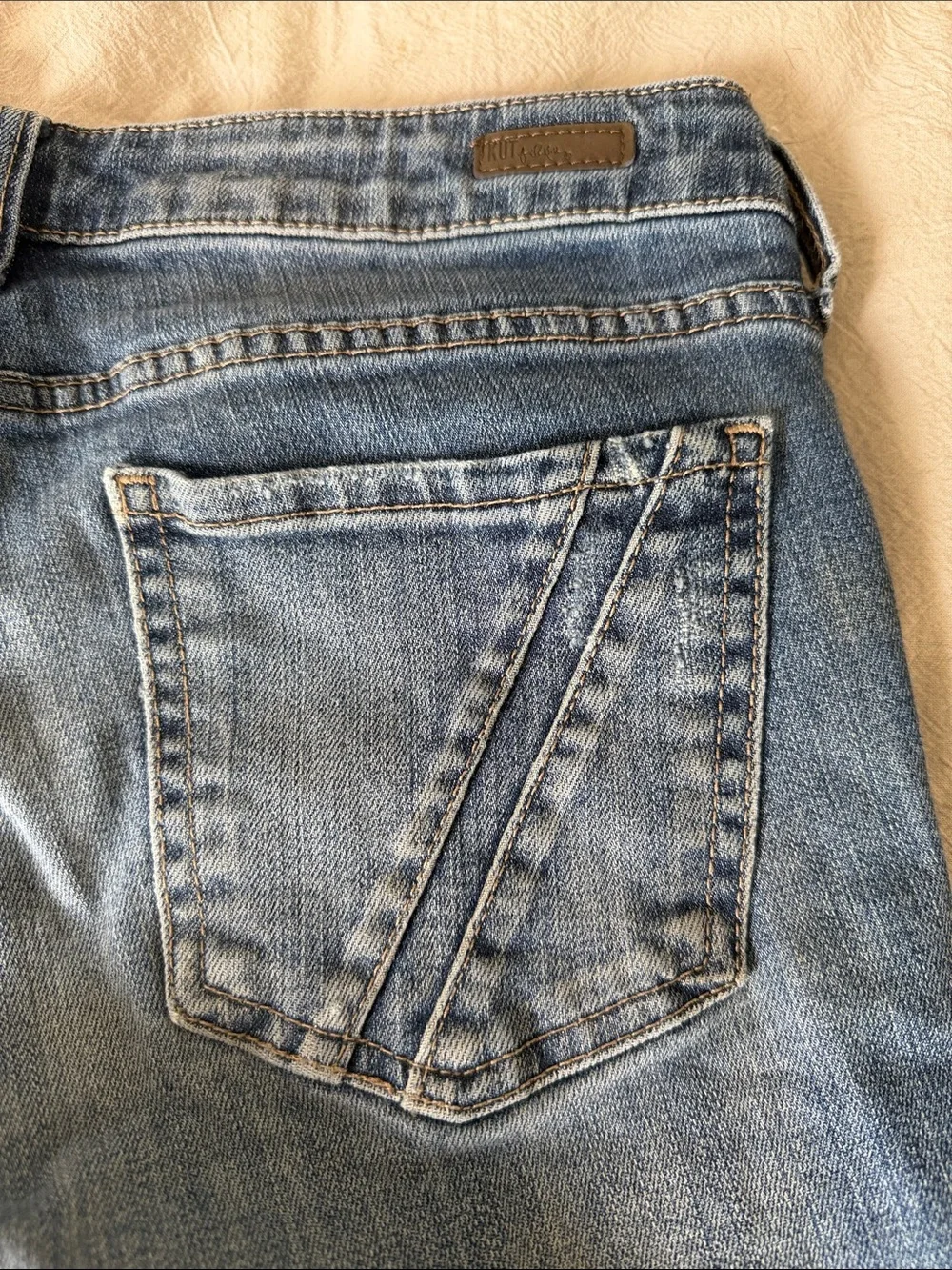 Casual Kut from the Kloth Mid-Rise Denim Shorts - Light Blue